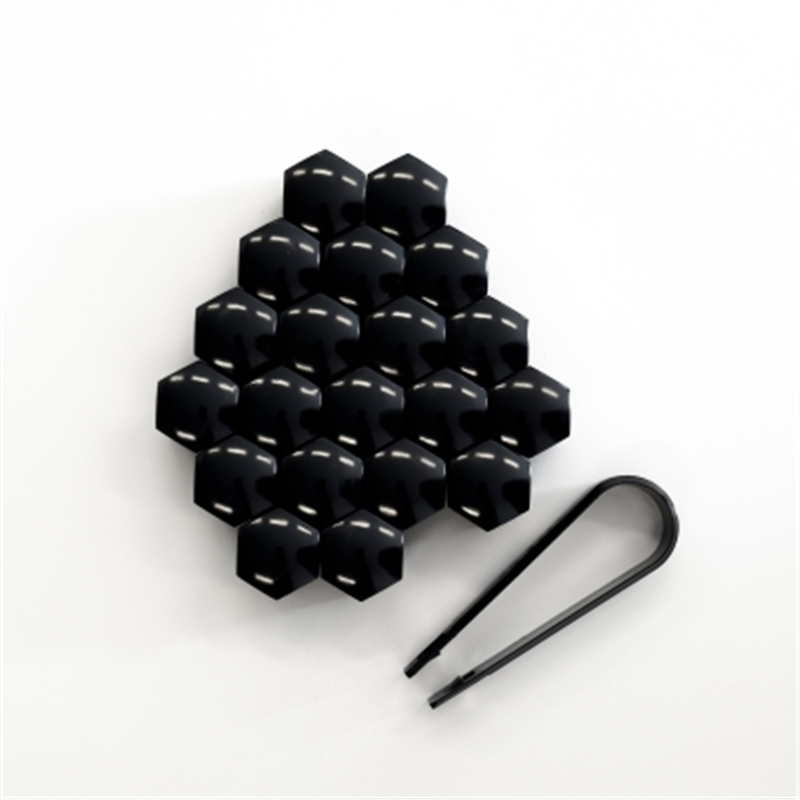 Set de capuchons d'écrous de roue Noir