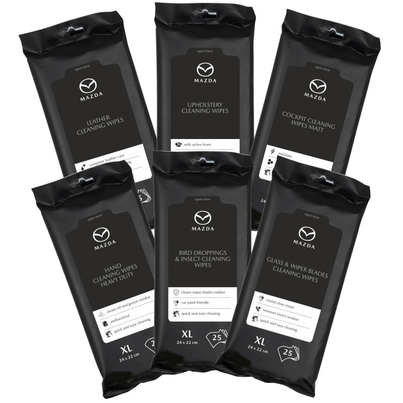 Lingettes nettoyantes Set de 6 types | Accessoires Mazda